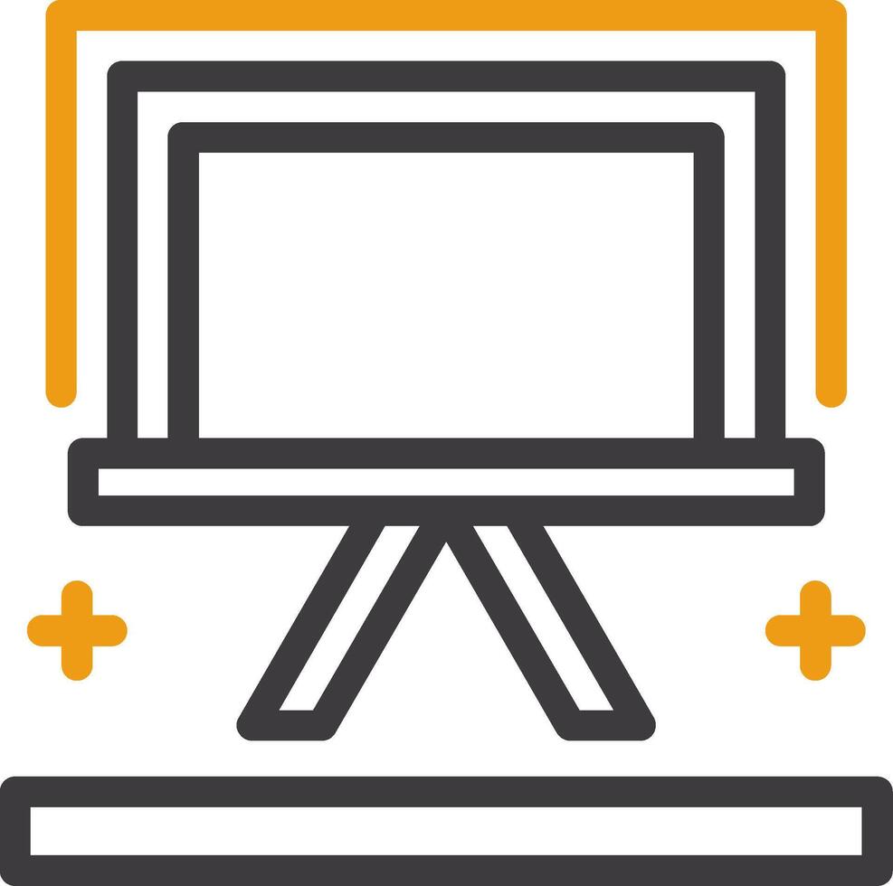 Easel Line Two Color Icon vector
