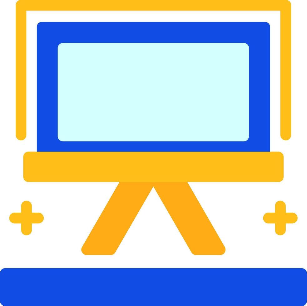 Easel Flat Two Color Icon vector