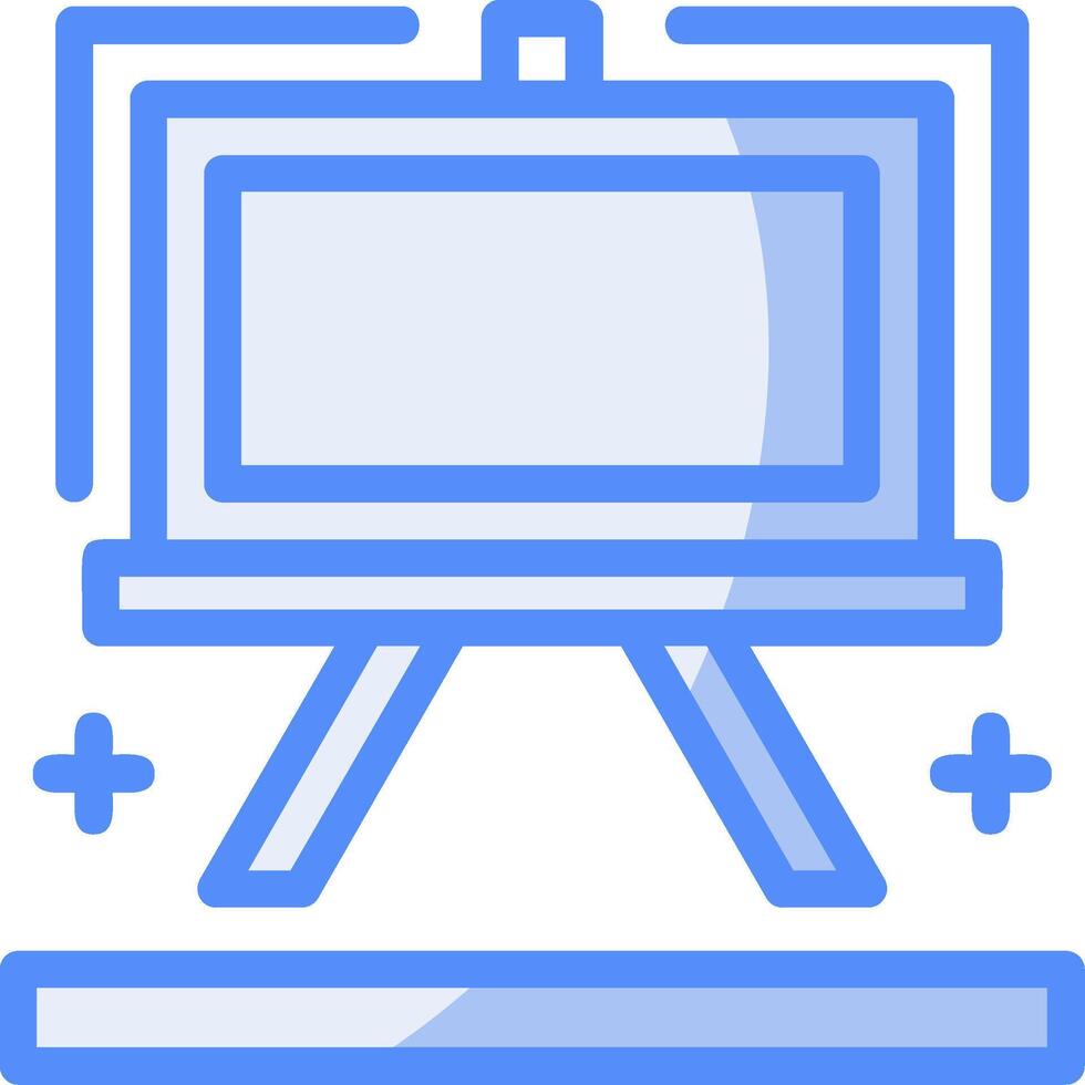 Artist-s canvas Line Filled Blue Icon vector