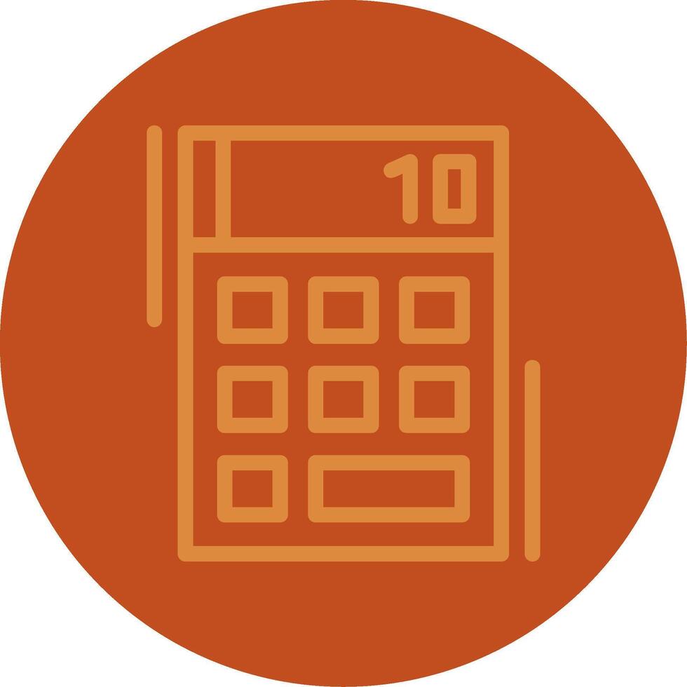 Calculator Line Multi color Icon vector