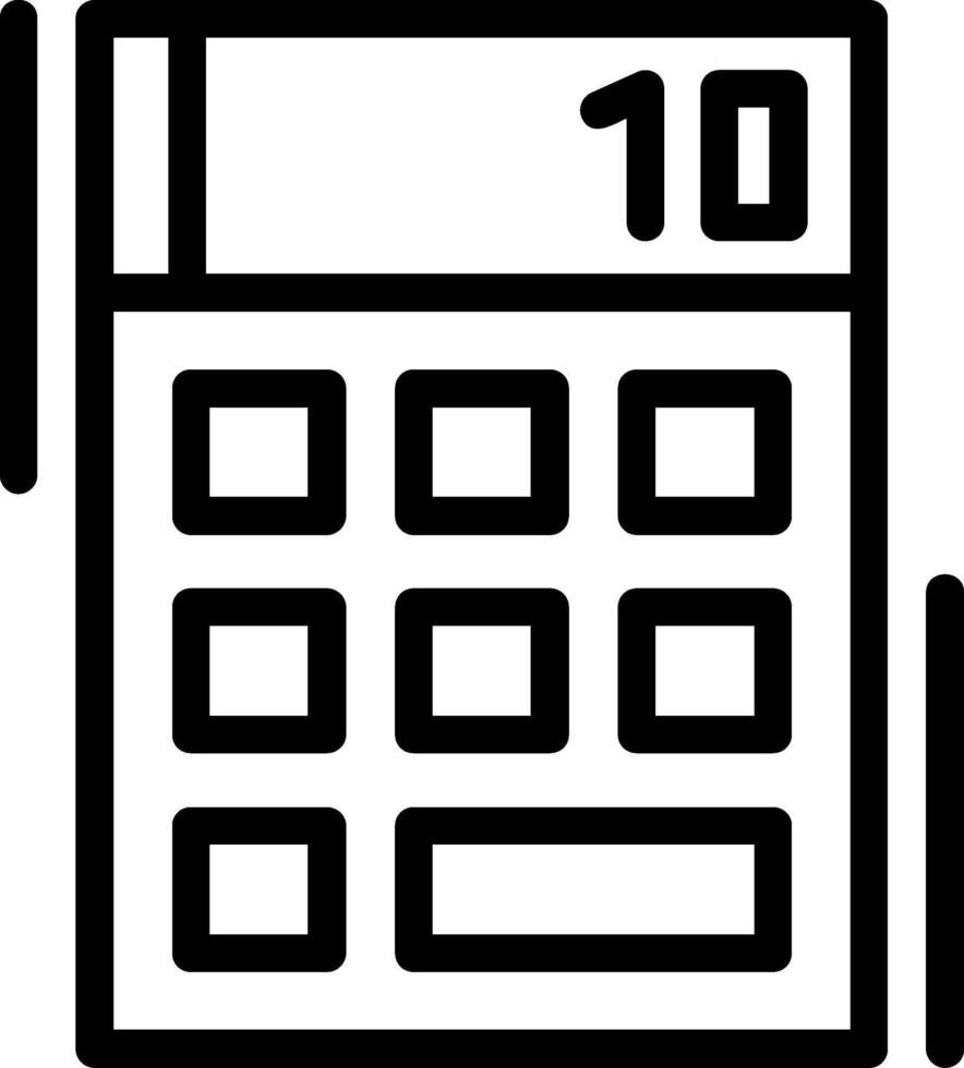 Calculator Line Icon vector