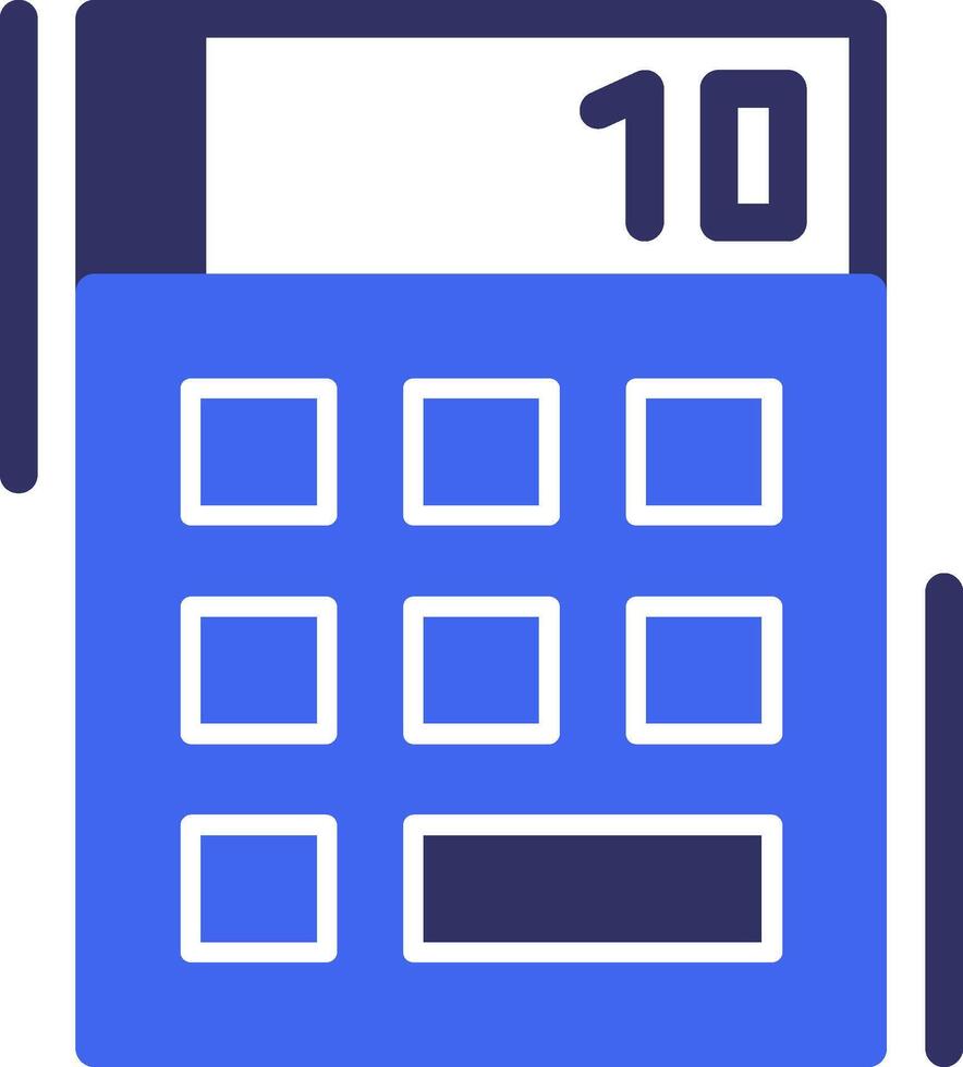 Calculator Solid Two Color Icon vector