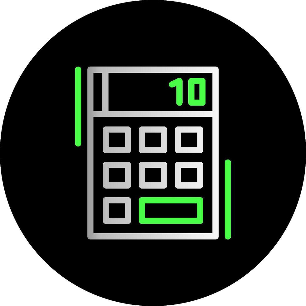 Calculator Dual Gradient Circle Icon vector