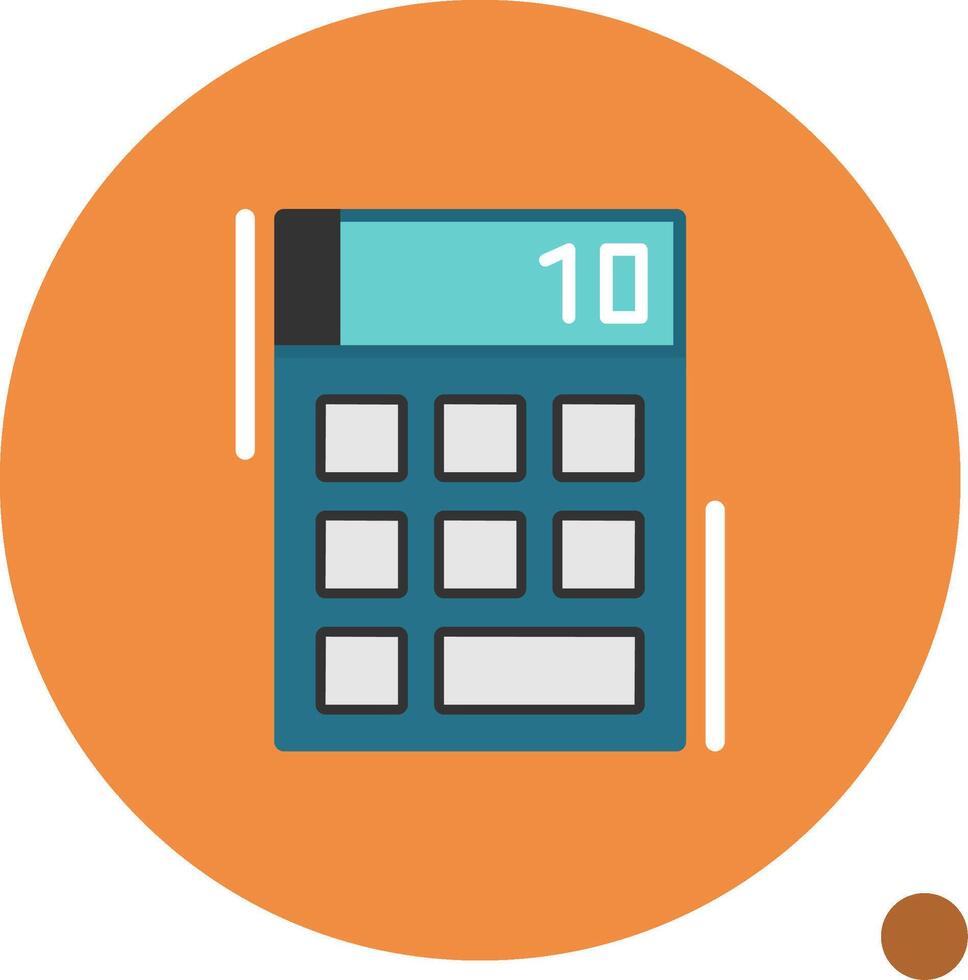 Calculator Flat Shadow Icon vector