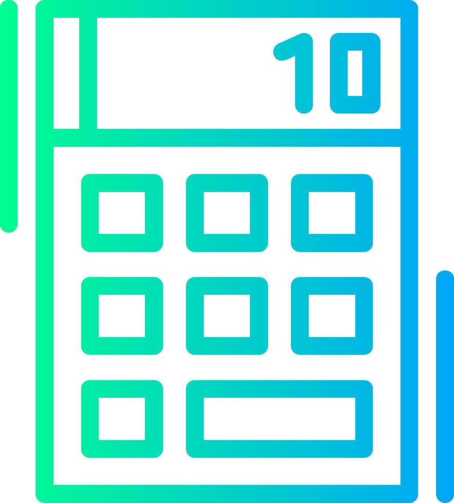 Calculator Linear Gradient Icon vector