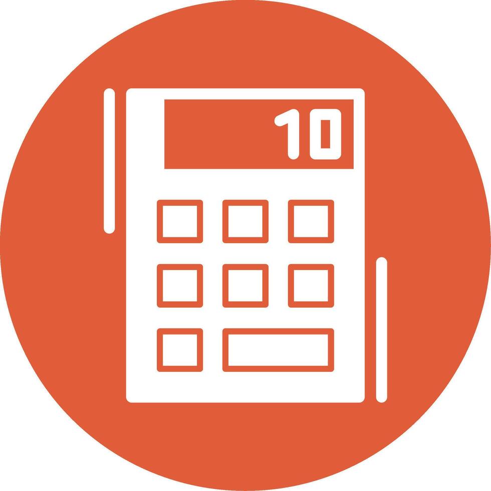 Calculator Glyph Circle Icon vector