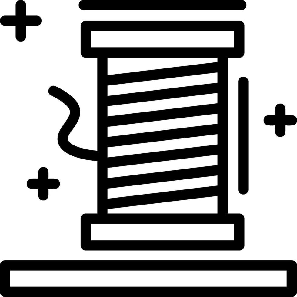 Thread spool Line Icon vector