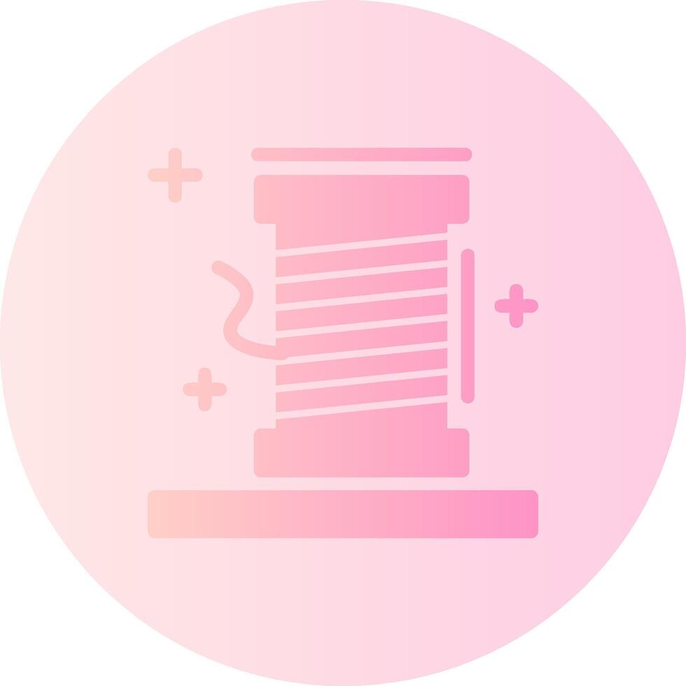 Thread spool Gradient Circle Icon vector