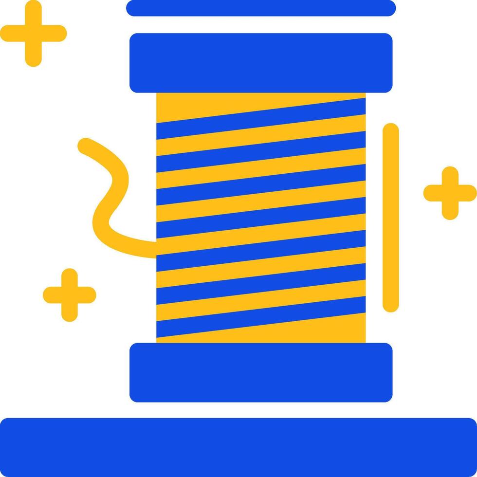 Thread spool Flat Two Color Icon vector