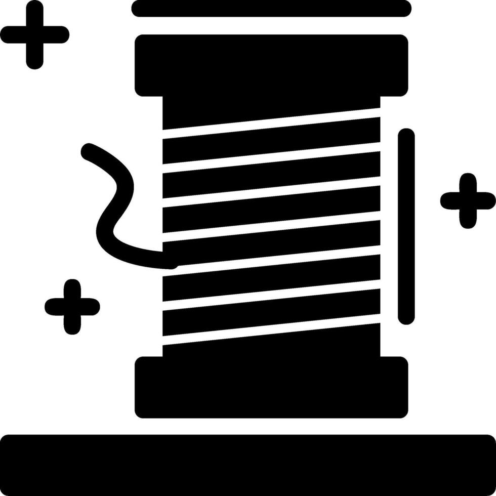 Thread spool Glyph Icon vector