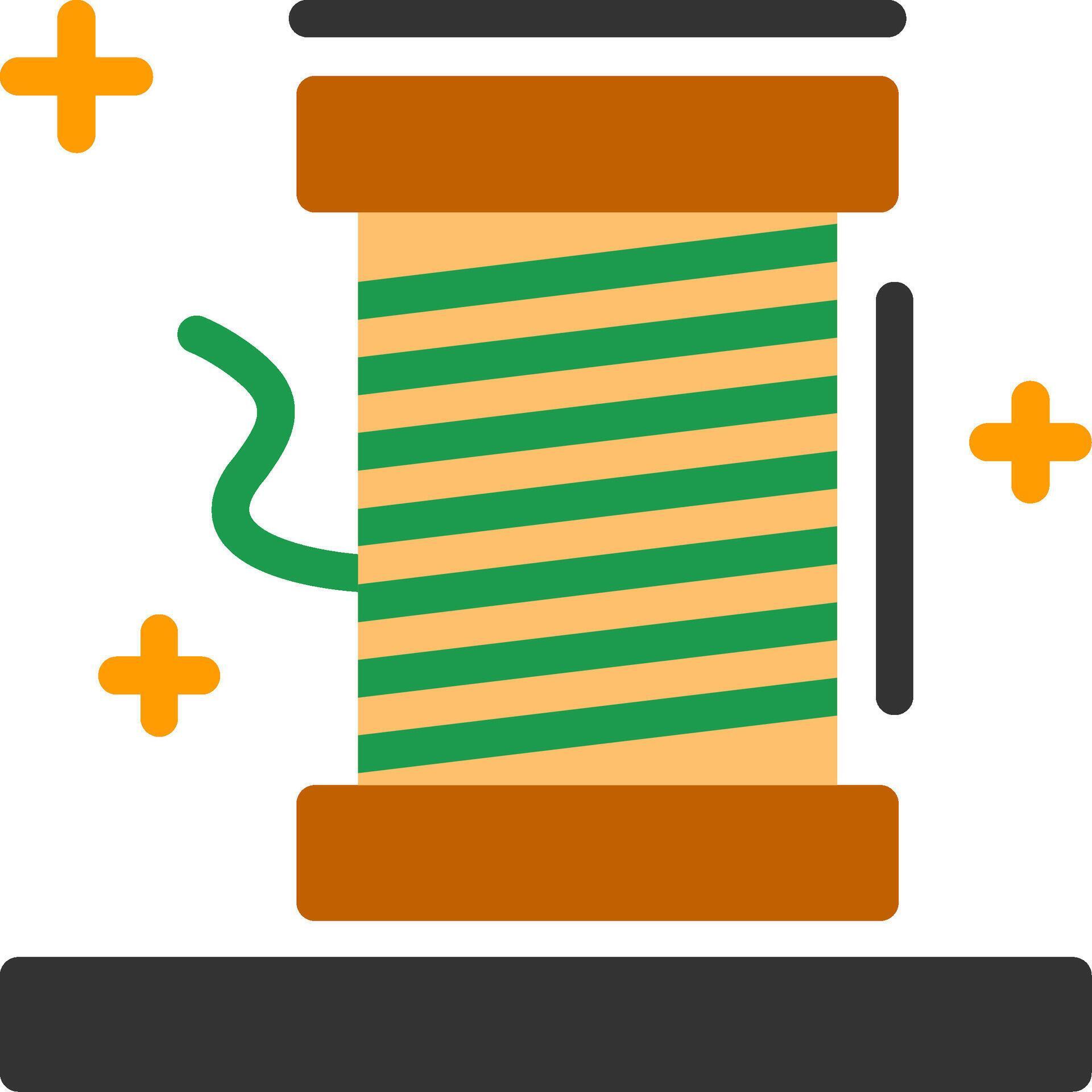 Thread spool Flat Icon 39466023 Vector Art at Vecteezy