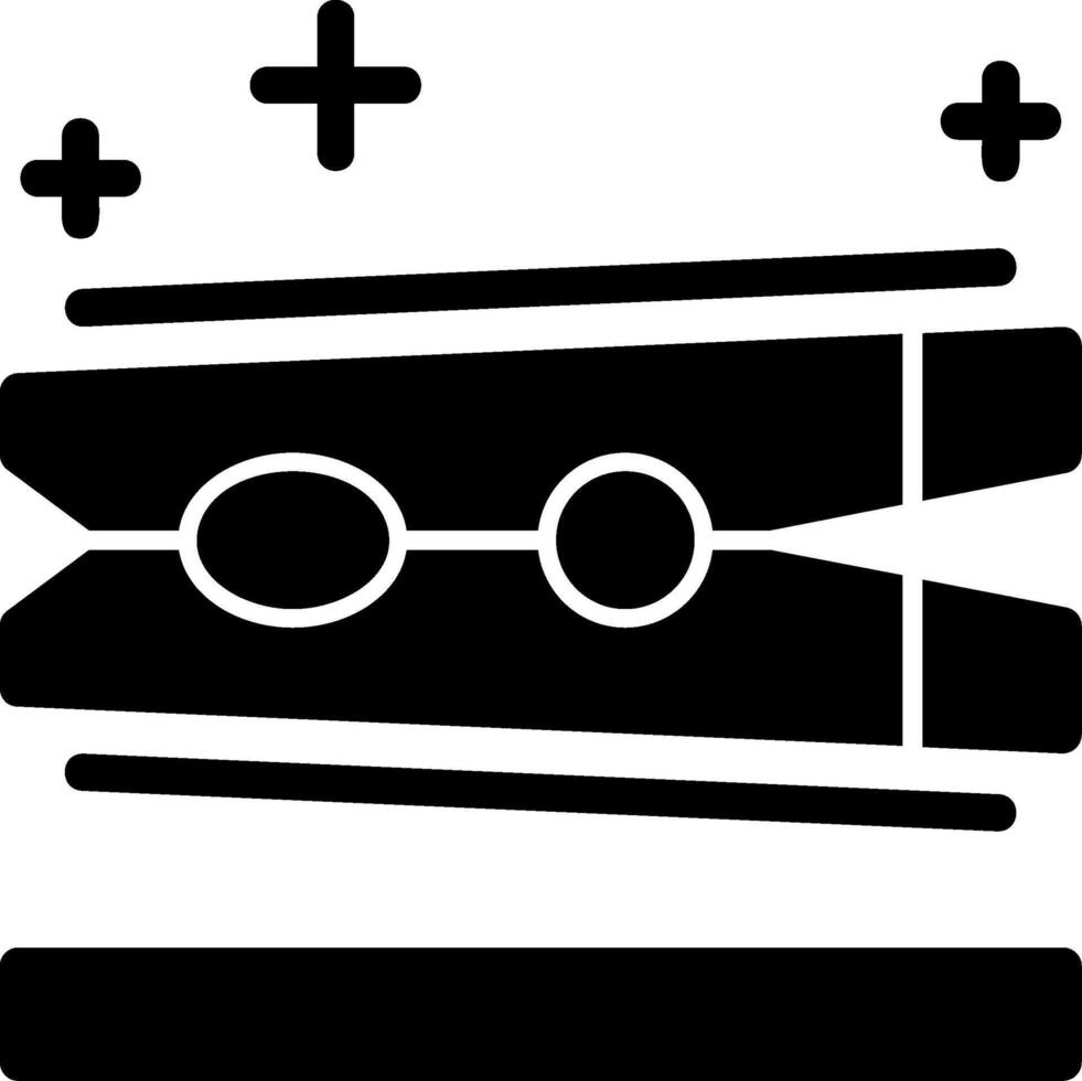 Clothespin Glyph Icon vector