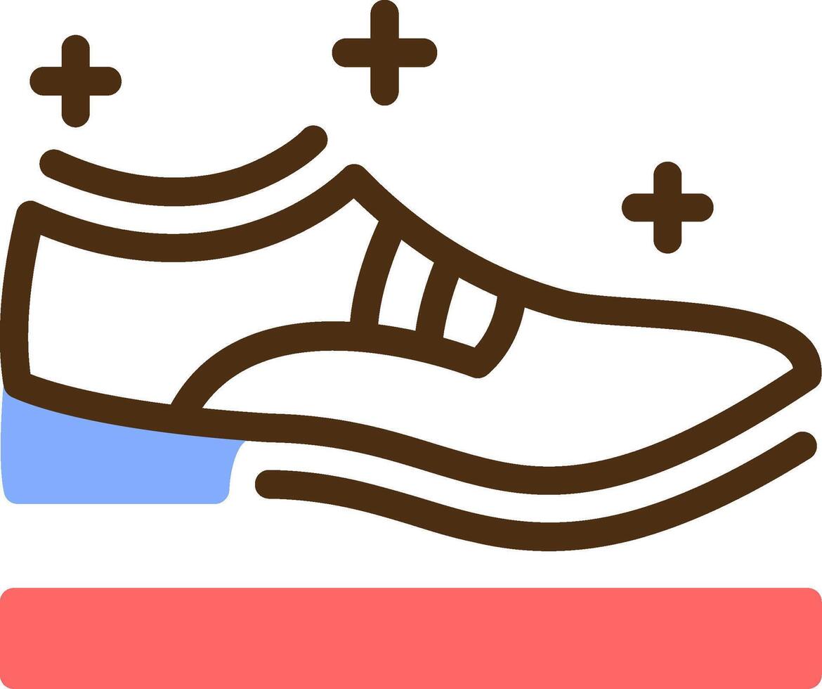 zapato color lleno icono vector