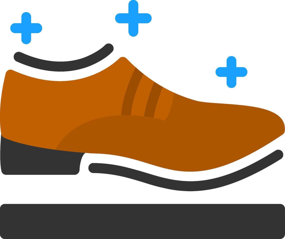 zapato, plano, icono vector