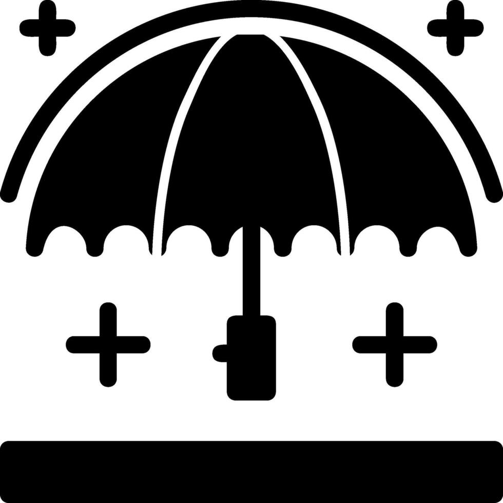 Umbrella Glyph Icon vector