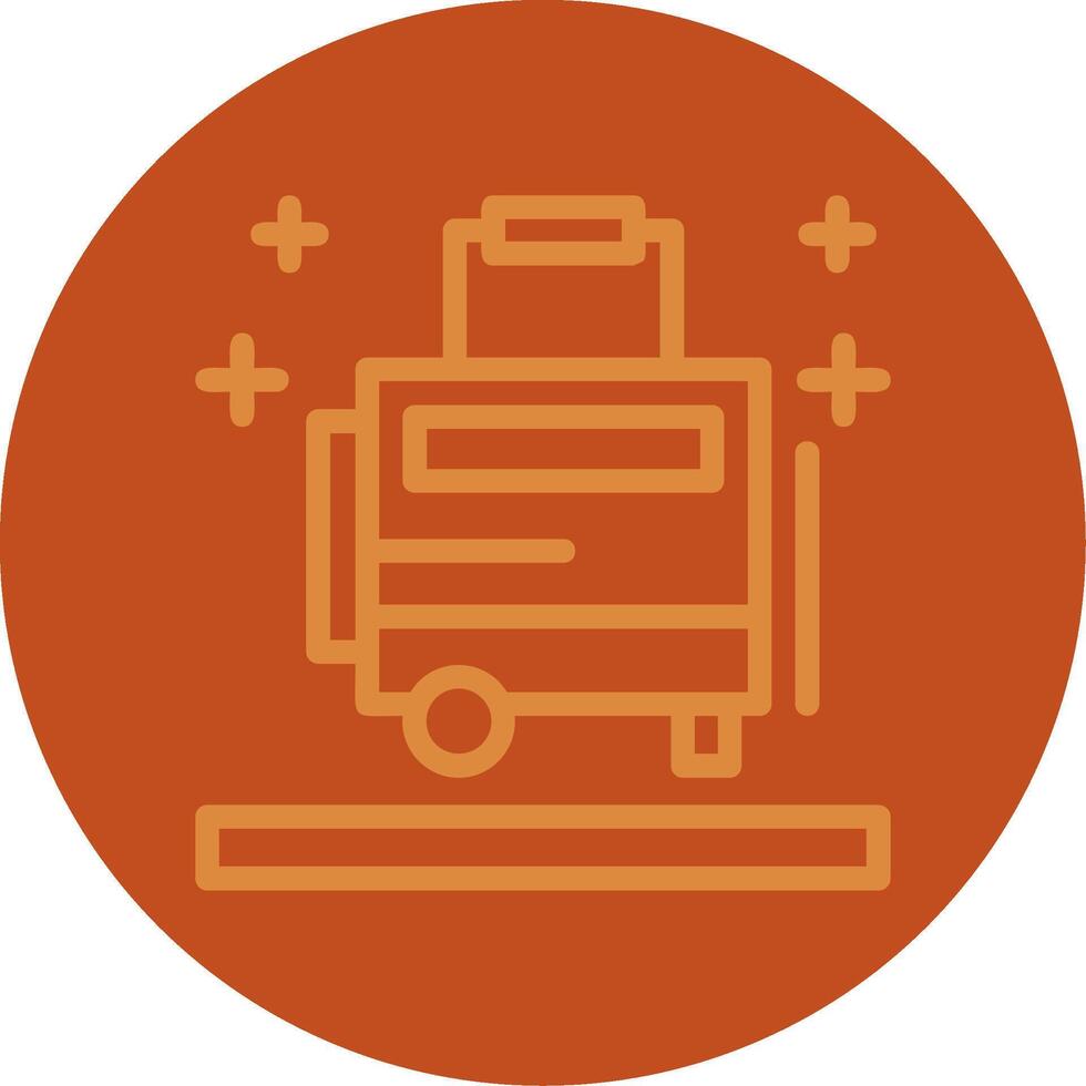 Suitcase Line Multi color Icon vector