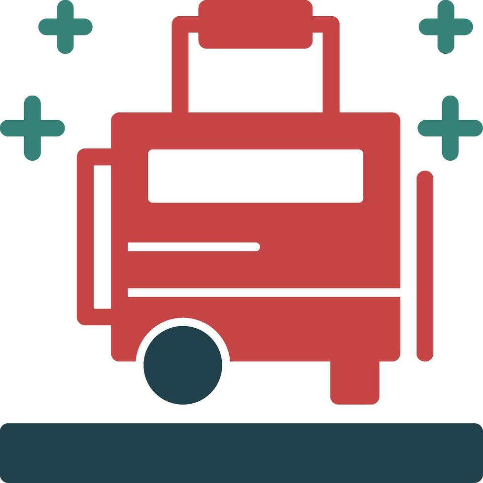 Suitcase Line Two Color Icon vector