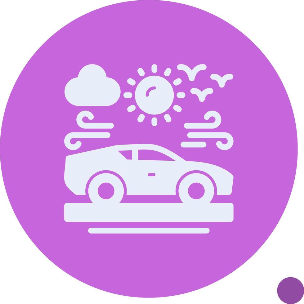 Car Glyph Shadow Icon vector
