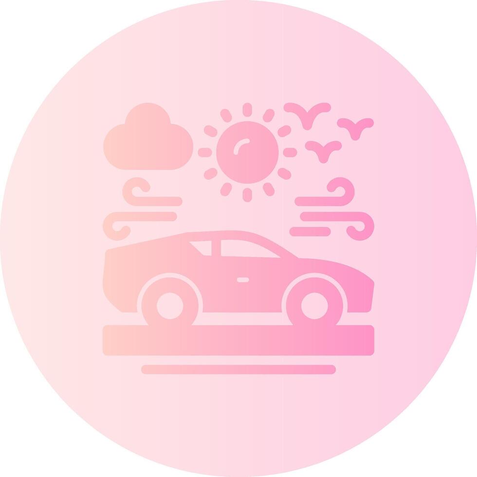 Car Gradient Circle Icon vector