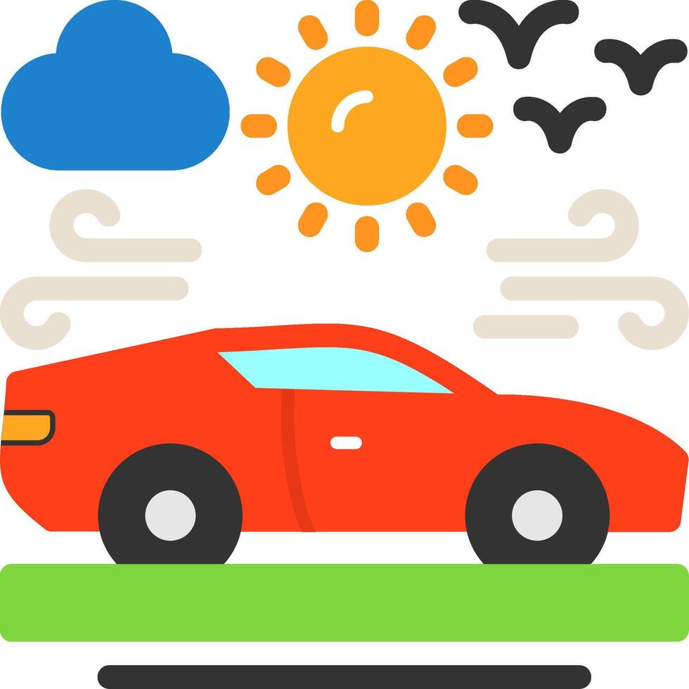 Car Flat Icon vector