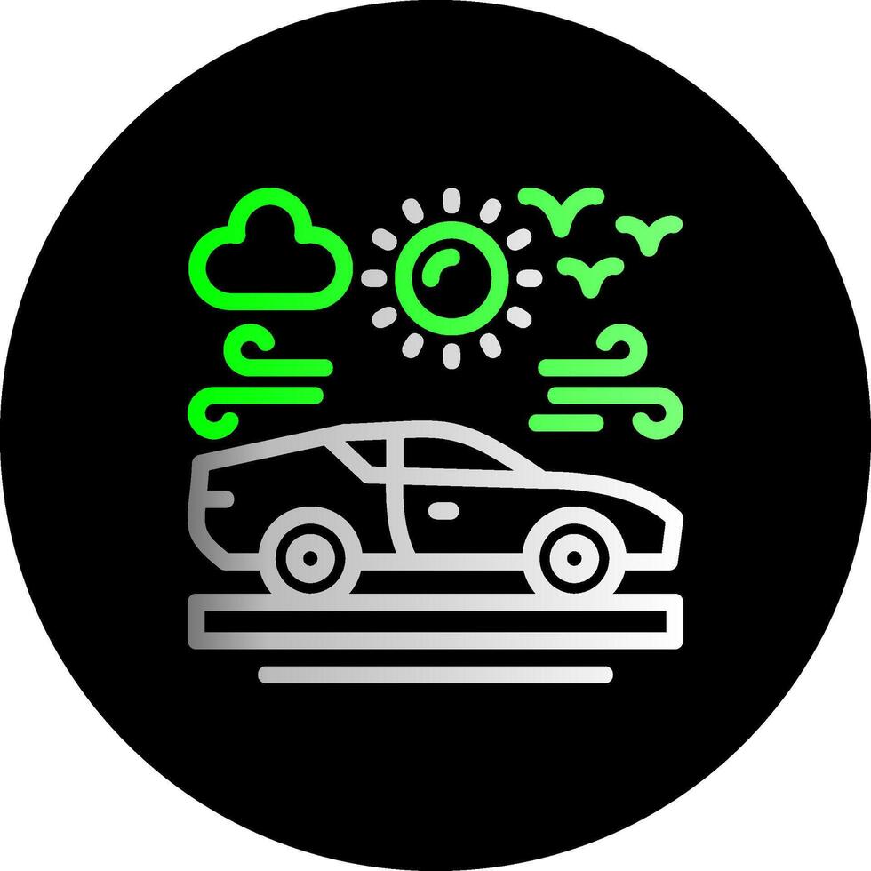 Car Dual Gradient Circle Icon vector