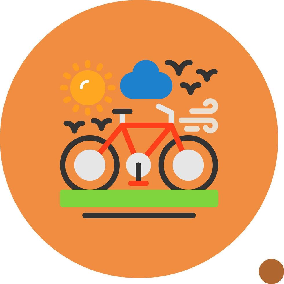 Bicycle Flat Shadow Icon vector