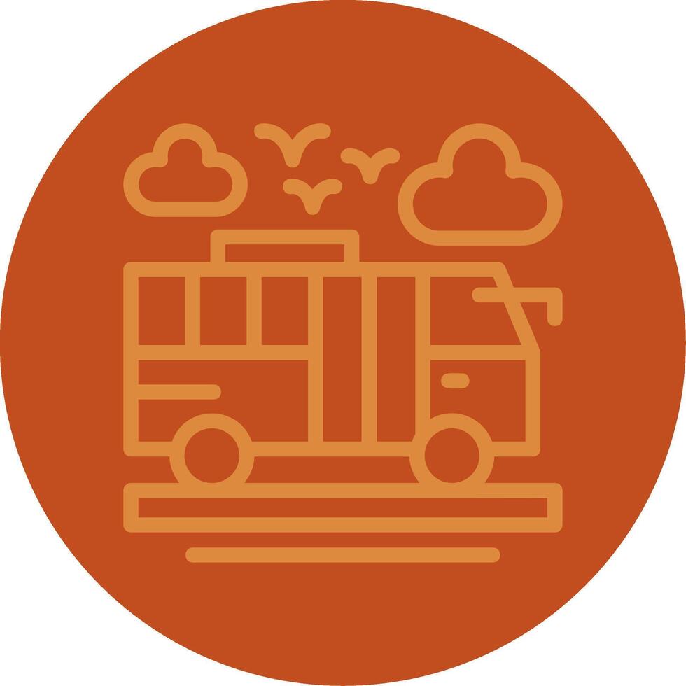 Bus Line Multi color Icon vector