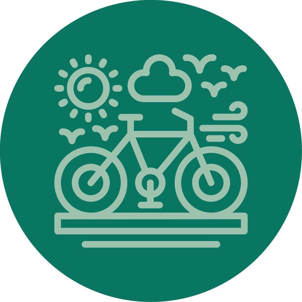 Bicycle Line Multi color Icon vector