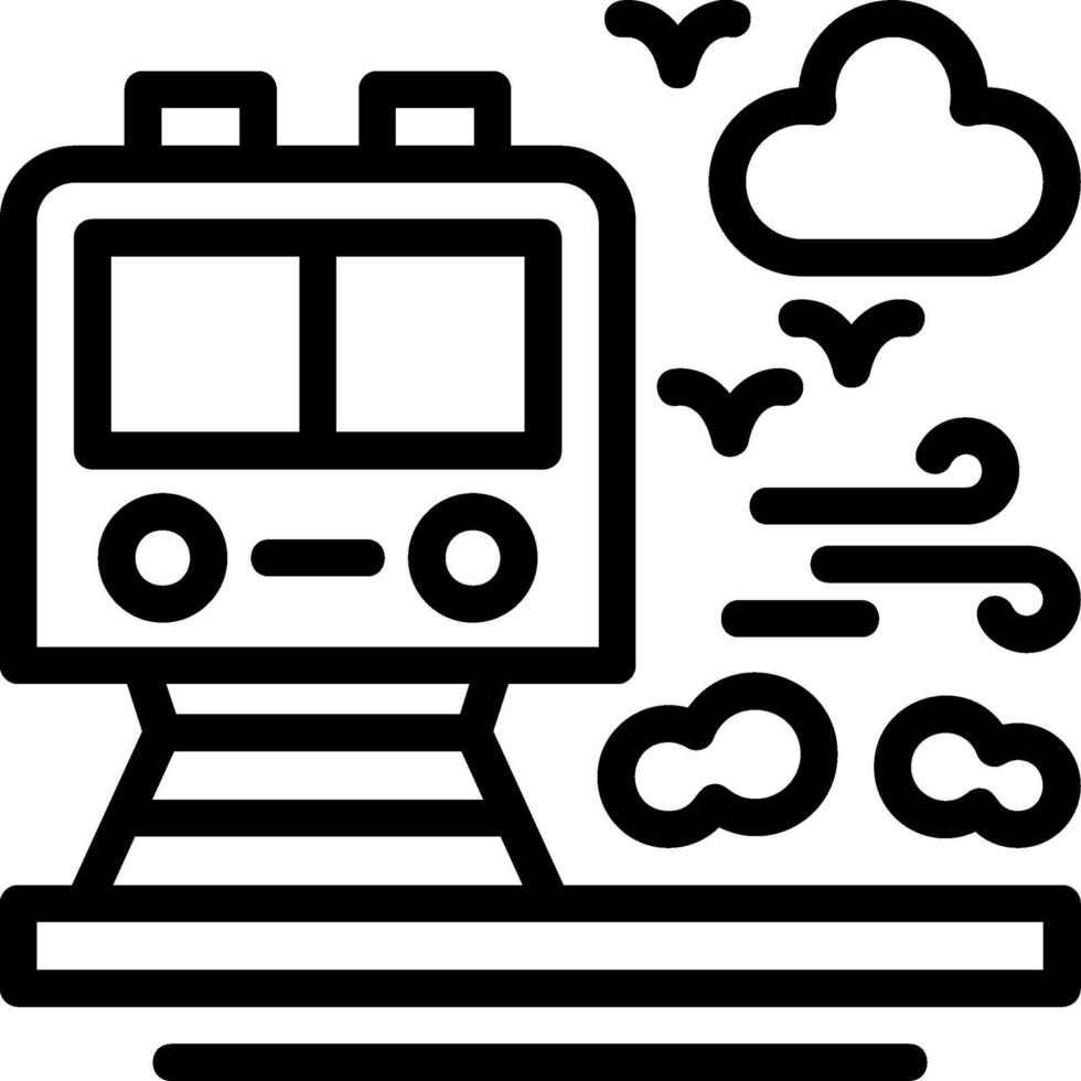 Train Line Icon vector