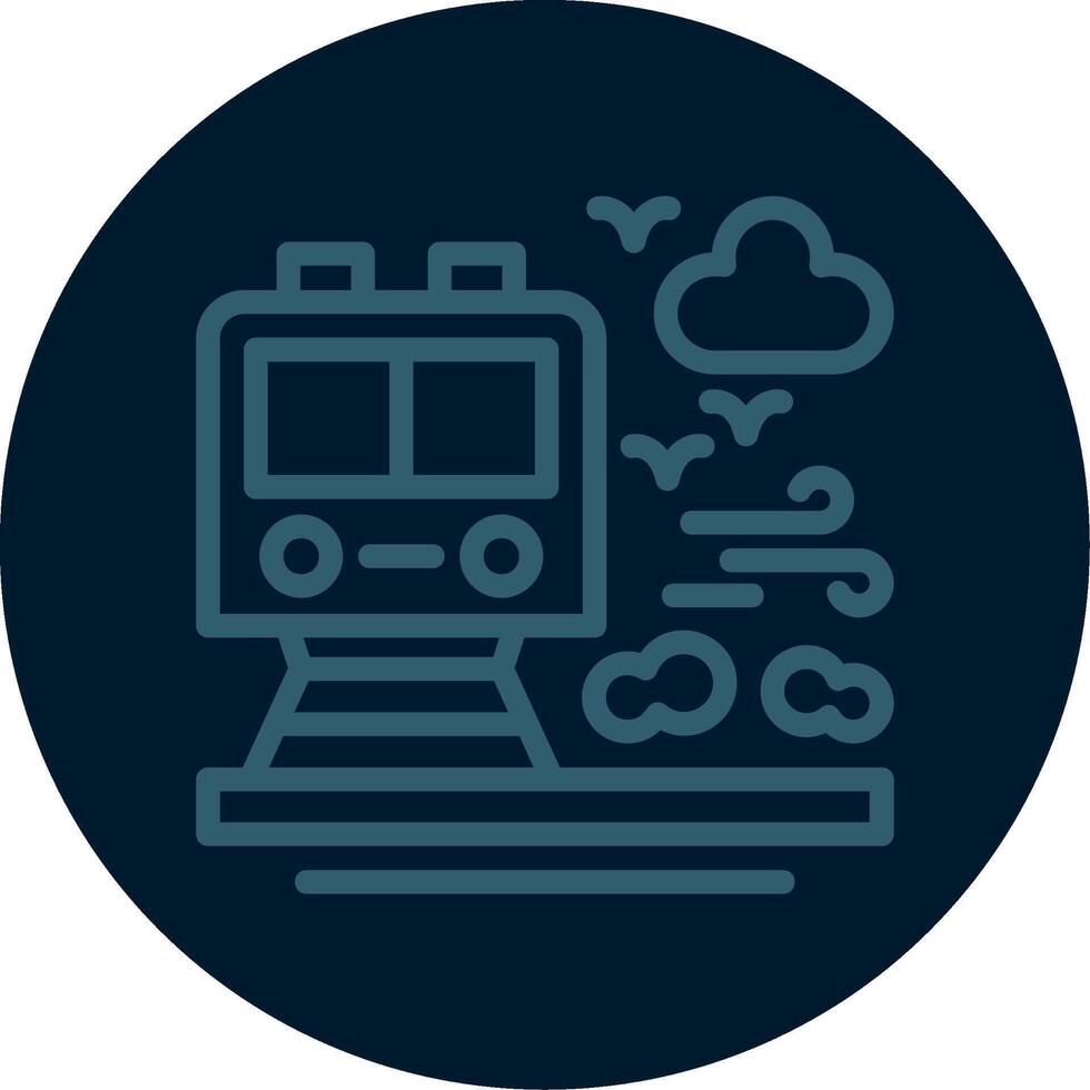 Train Line Multi color Icon vector