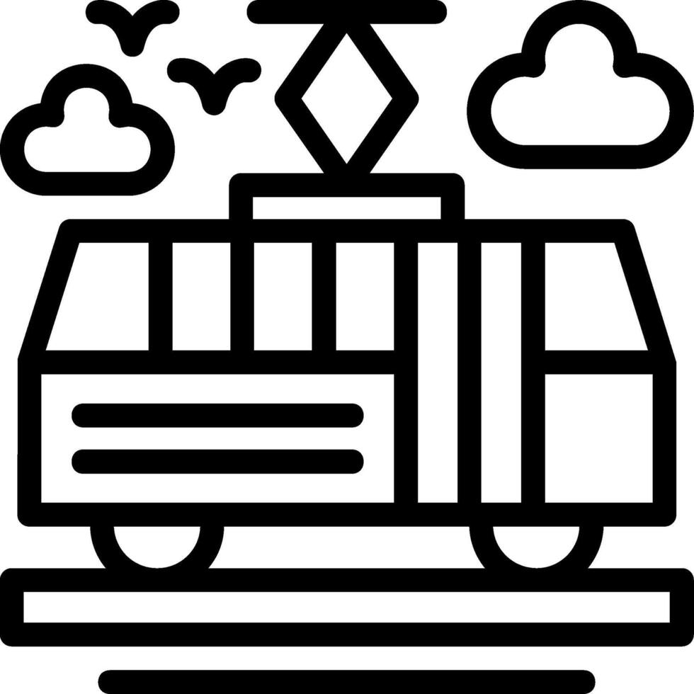 Tram Line Icon vector