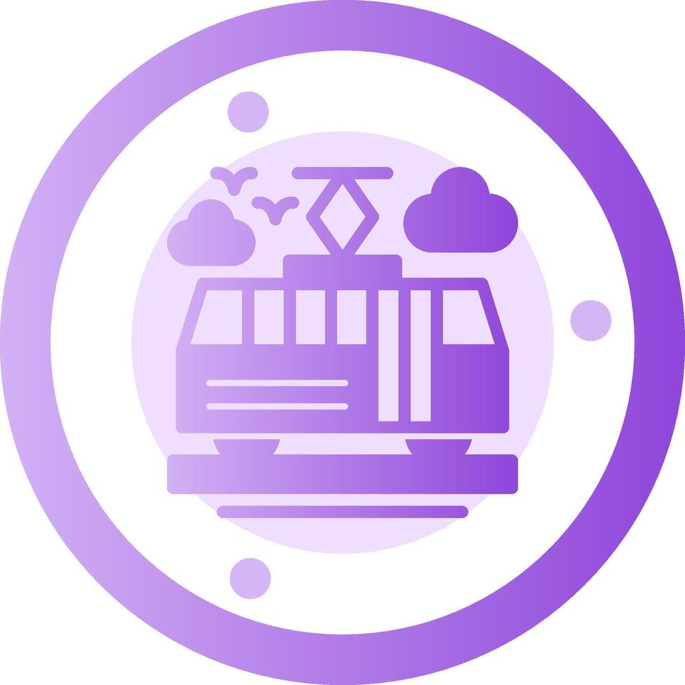 Tram Glyph Gradient Icon vector