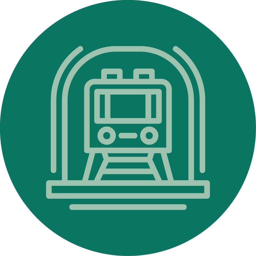 Subway Line Multi color Icon vector