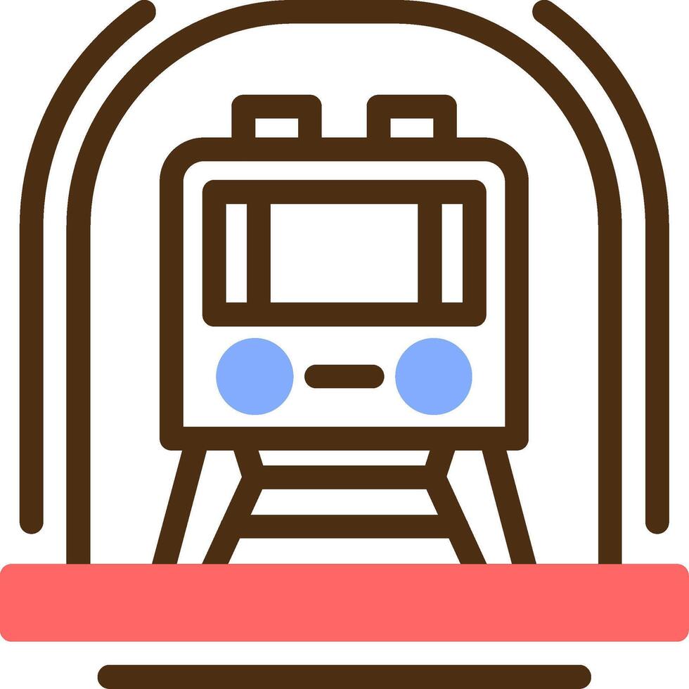 Subway Color Filled Icon vector