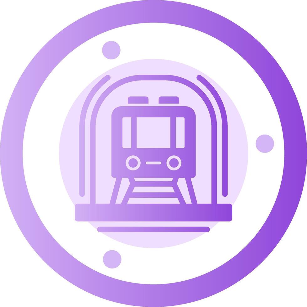 Subway Glyph Gradient Icon vector