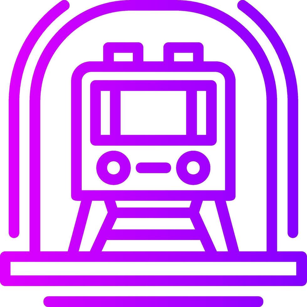 Subway Linear Gradient Icon vector