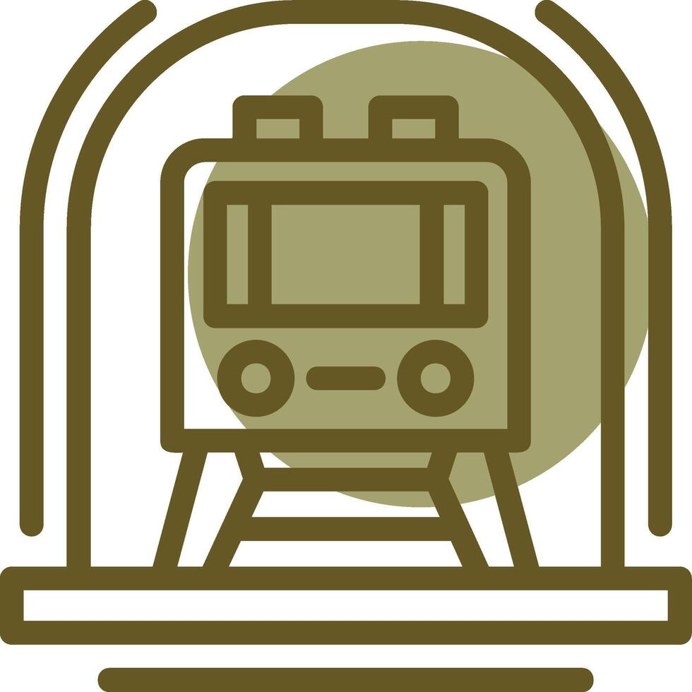 Subway Linear Circle Icon vector