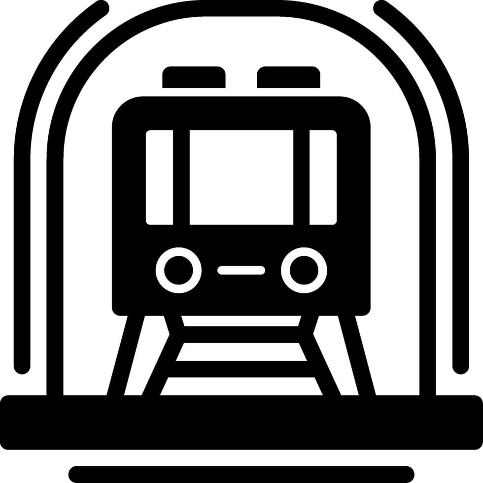 Subway Glyph Icon vector