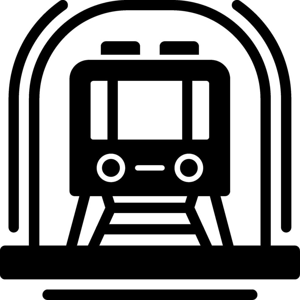 Subway Glyph Icon vector