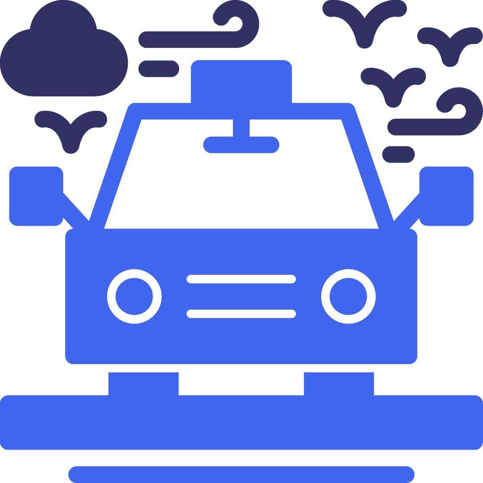 Taxi Solid Two Color Icon vector