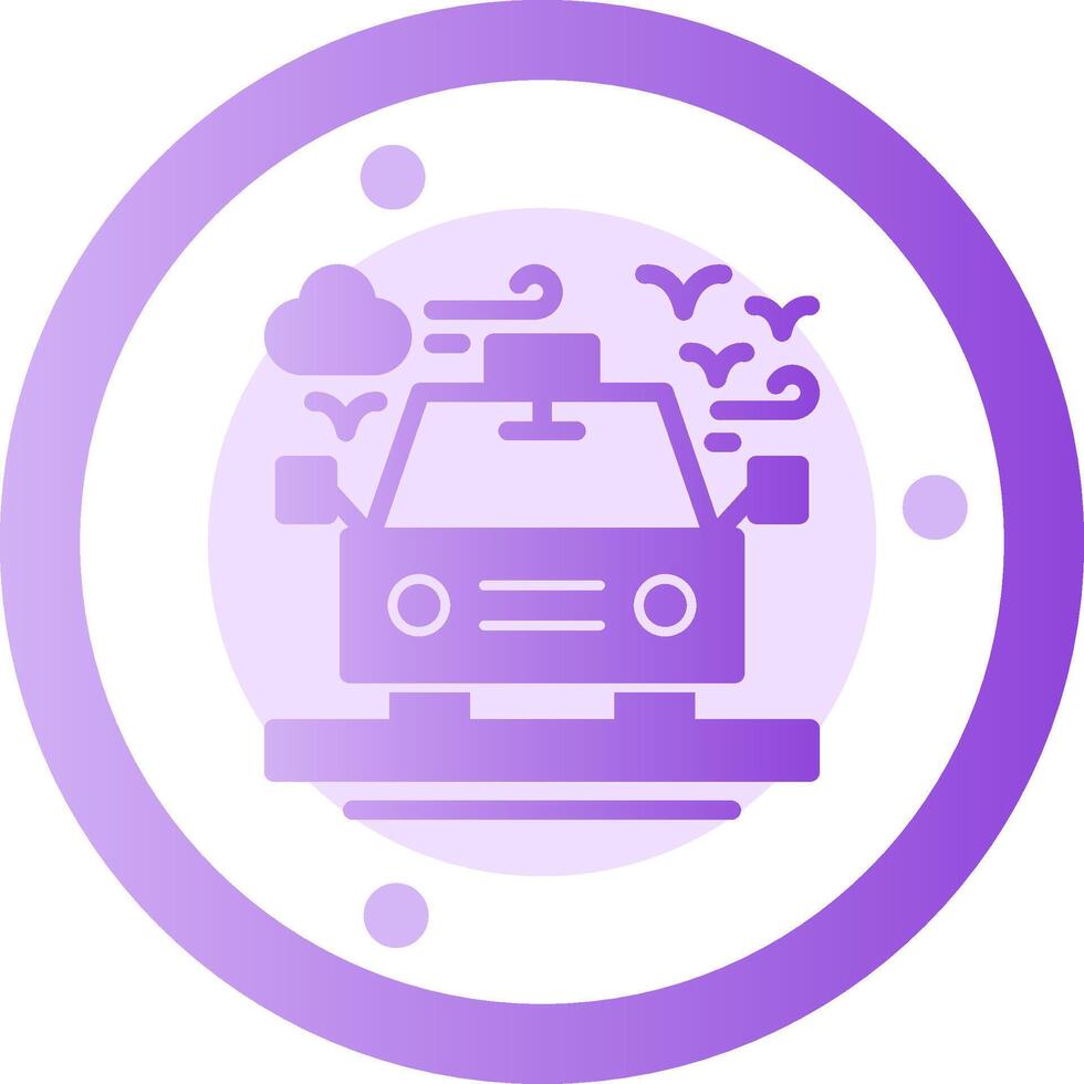 Taxi Glyph Gradient Icon vector