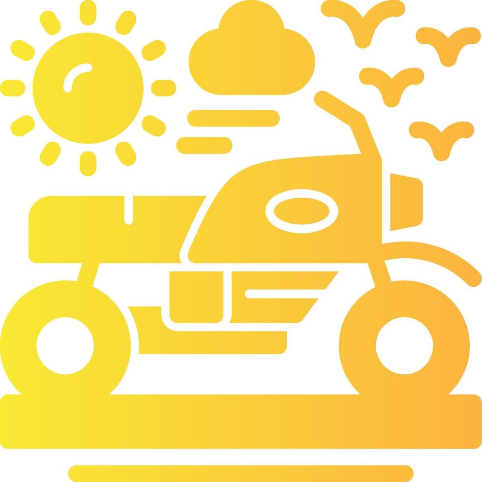 Motorcycle Solid Multi Gradient Icon vector