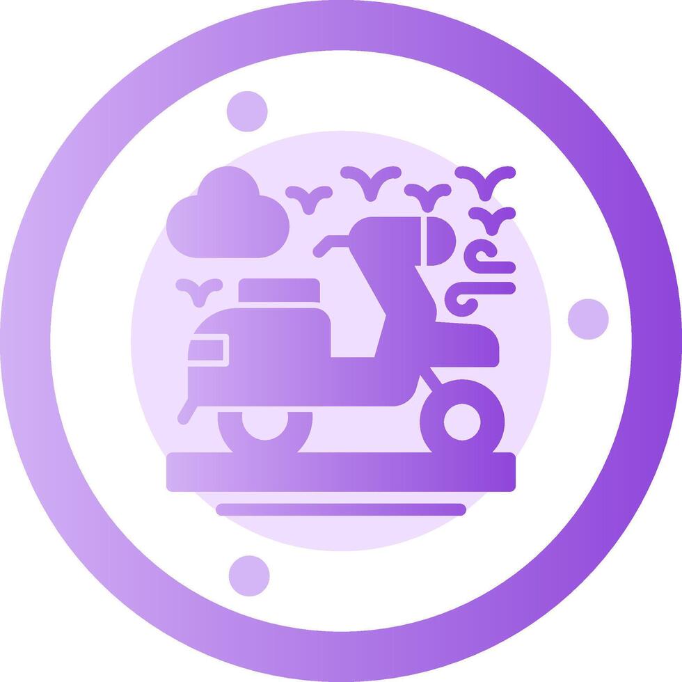 Scooter Glyph Gradient Icon vector