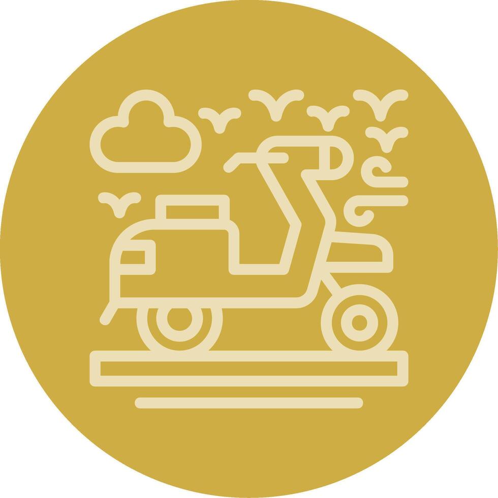 Scooter Line Multi color Icon vector