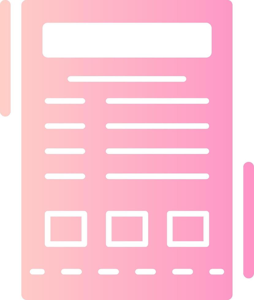 Receipt Solid Multi Gradient Icon vector