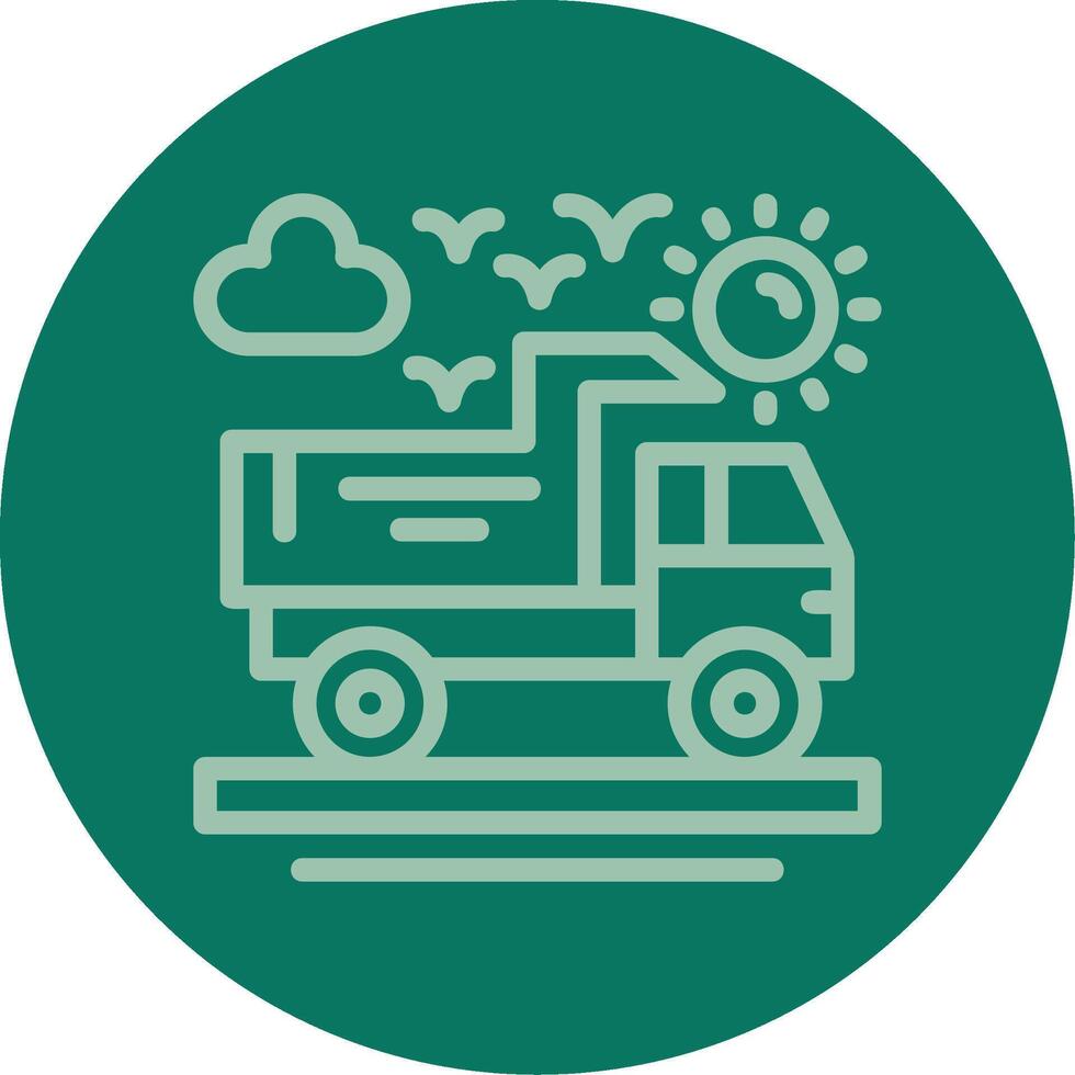 Truck Line Multi color Icon vector