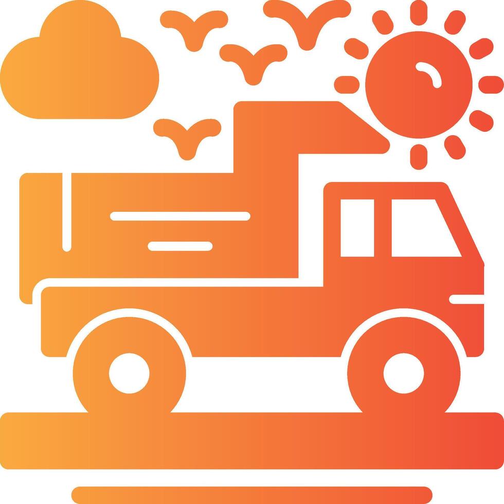 Truck Solid Multi Gradient Icon vector