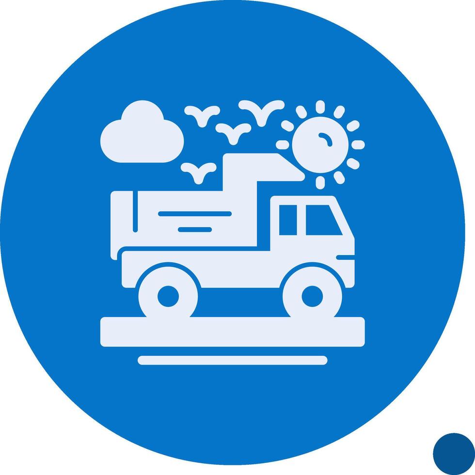 Truck Glyph Shadow Icon vector