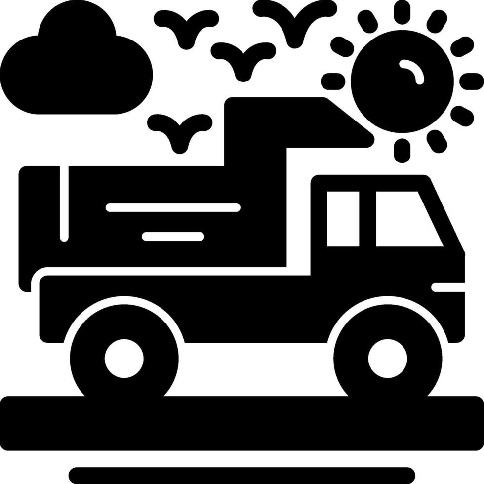 Truck Glyph Icon vector