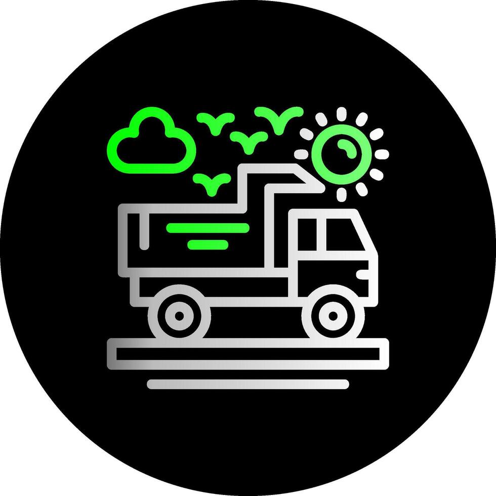 Truck Dual Gradient Circle Icon vector